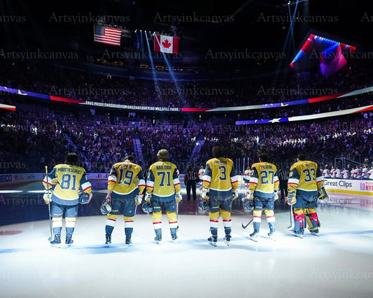 Vegas Golden Knights 2023 Stanley Cup Finals starting lineup canvas wall art