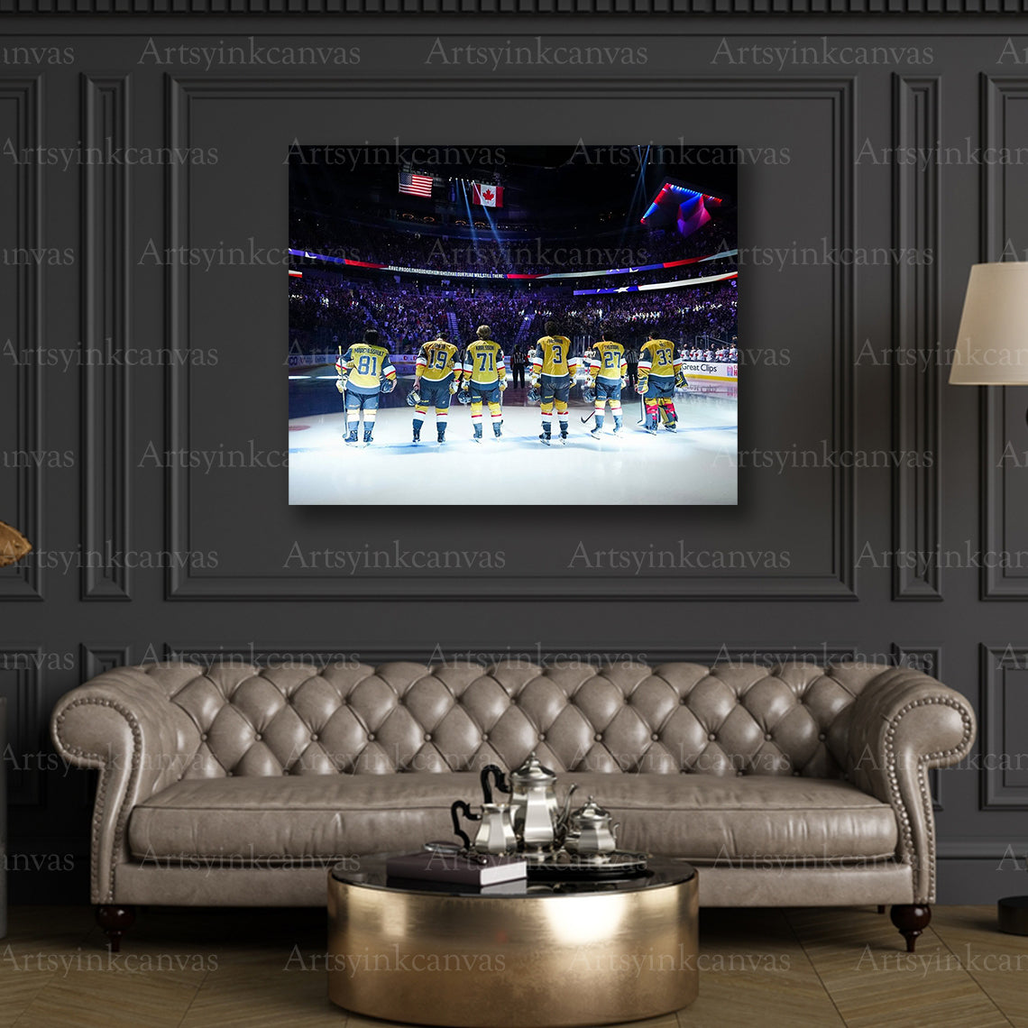 Premium Vegas Golden Knights 2023 lineup canvas print