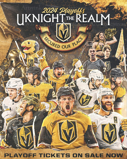 Vegas Golden Knights 2023 Stanley Cup Finals starting lineup collage canvas wall art