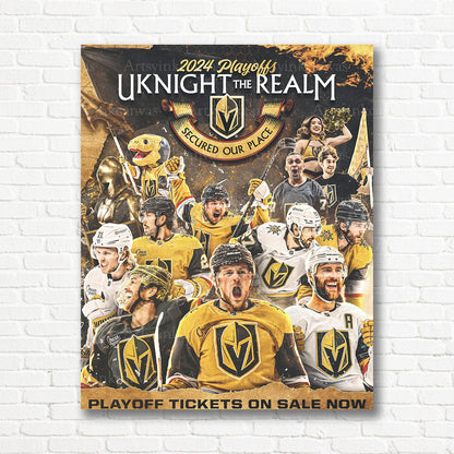 Golden Knights championship lineup collage canvas print