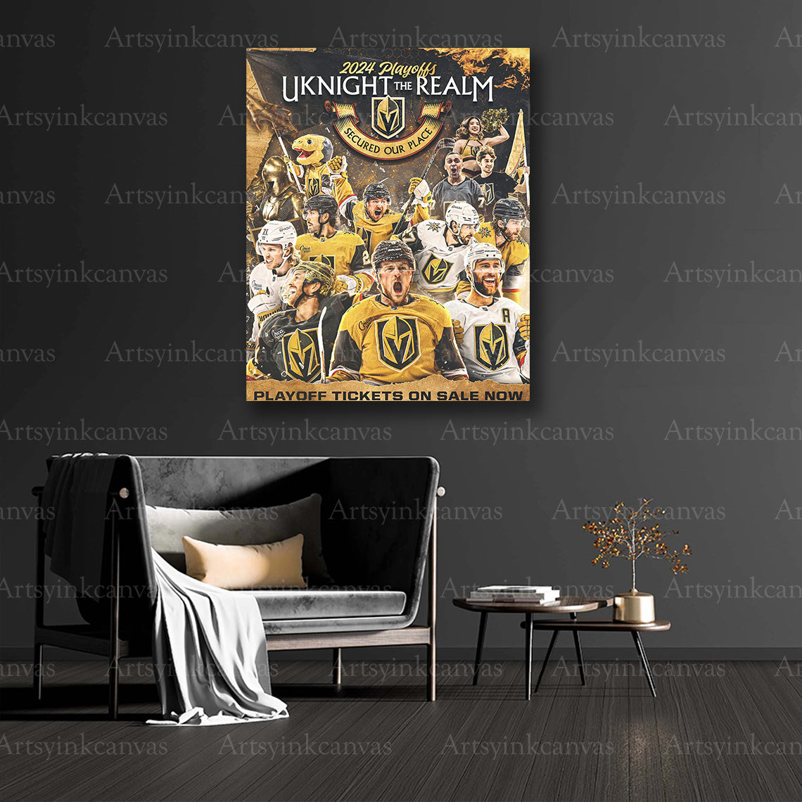 Vegas Golden Knights collector collage canvas art