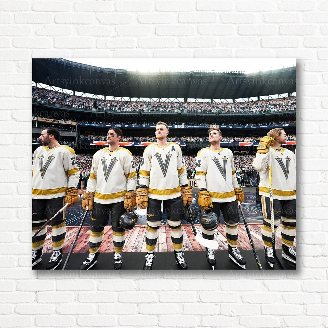 Vegas Golden Knights Winter Classic lineup canvas print