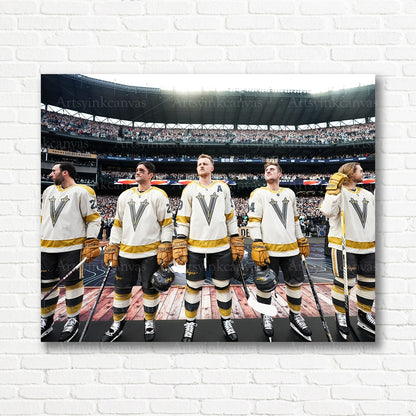 Vegas Golden Knights Winter Classic lineup canvas print