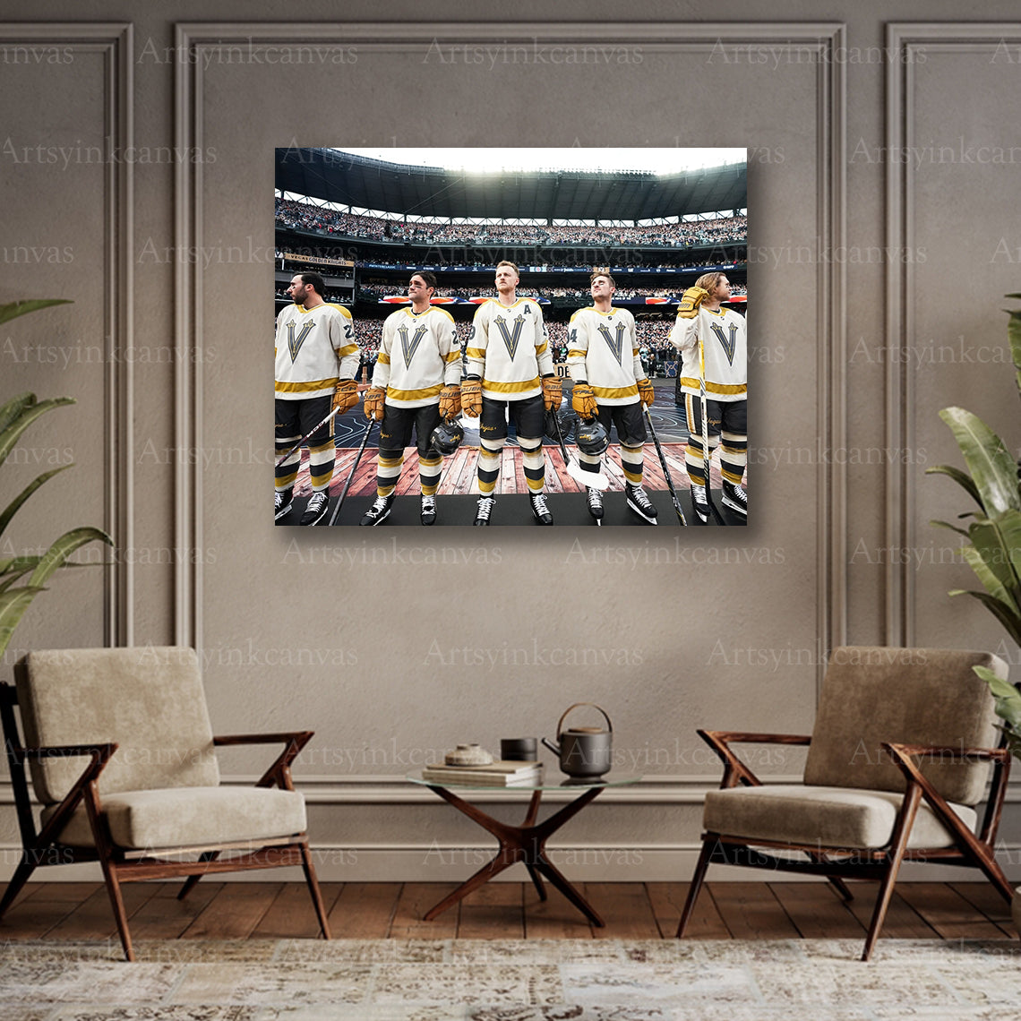 Vegas Golden Knights collector hockey canvas art