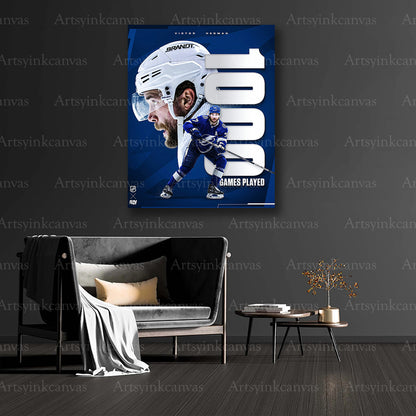 Victor Hedman NHL milestone collector canvas art