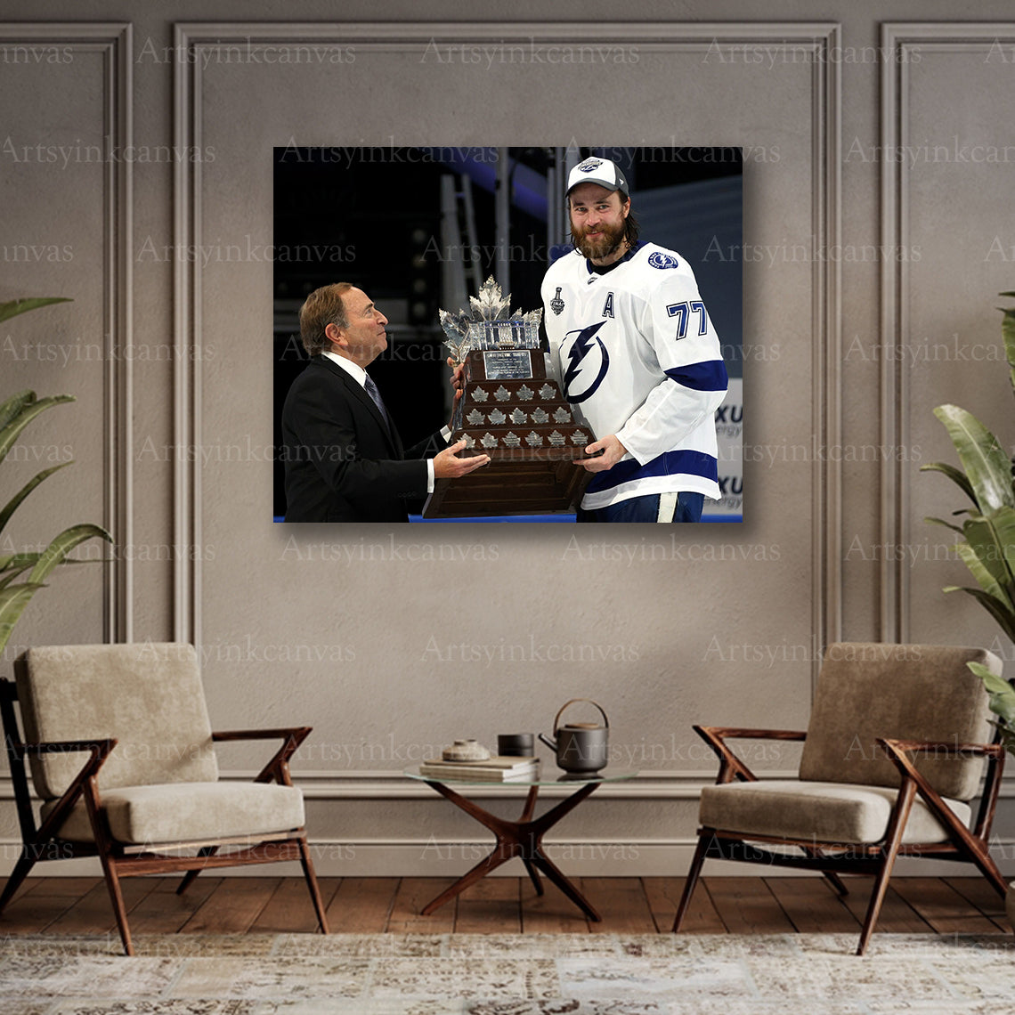 Victor Hedman championship MVP collector canvas art