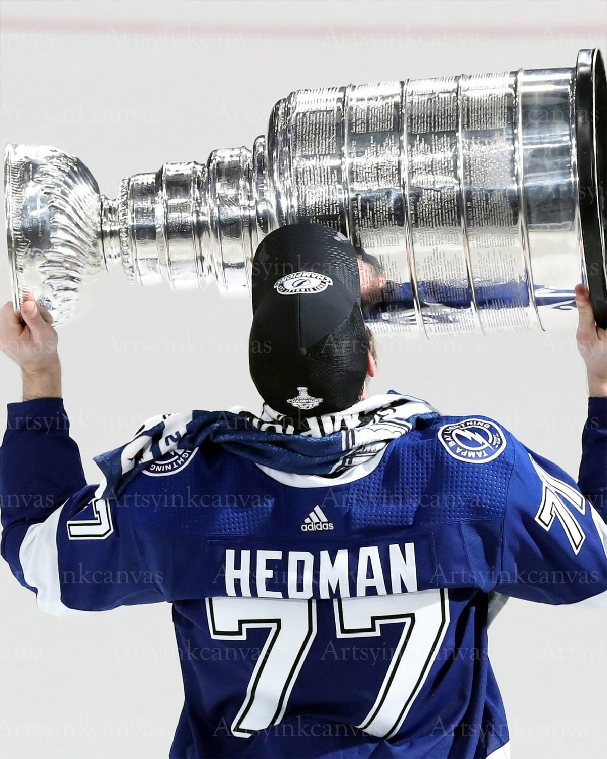 Victor Hedman 2021 Stanley Cup champion Tampa Bay Lightning canvas wall art