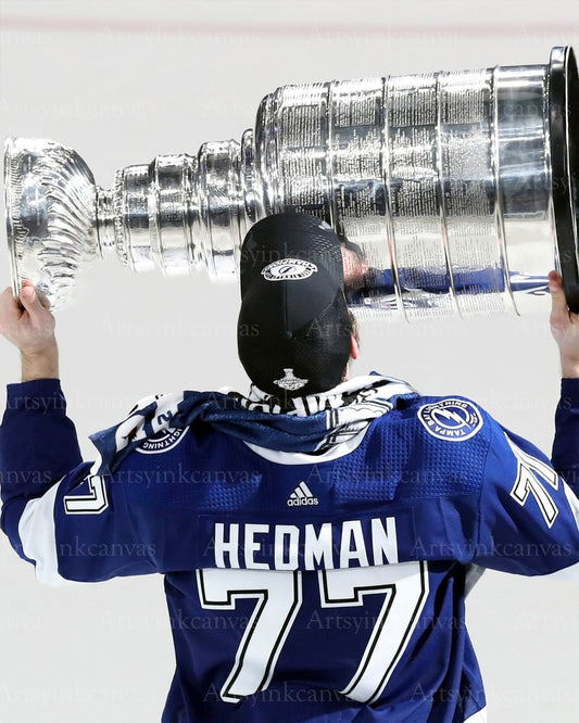 Victor Hedman 2021 Stanley Cup champion Tampa Bay Lightning canvas wall art