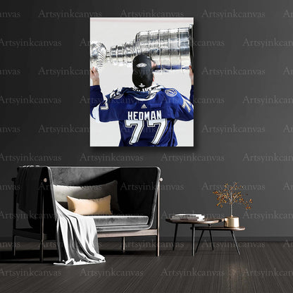 Victor Hedman 2021 championship collector canvas art