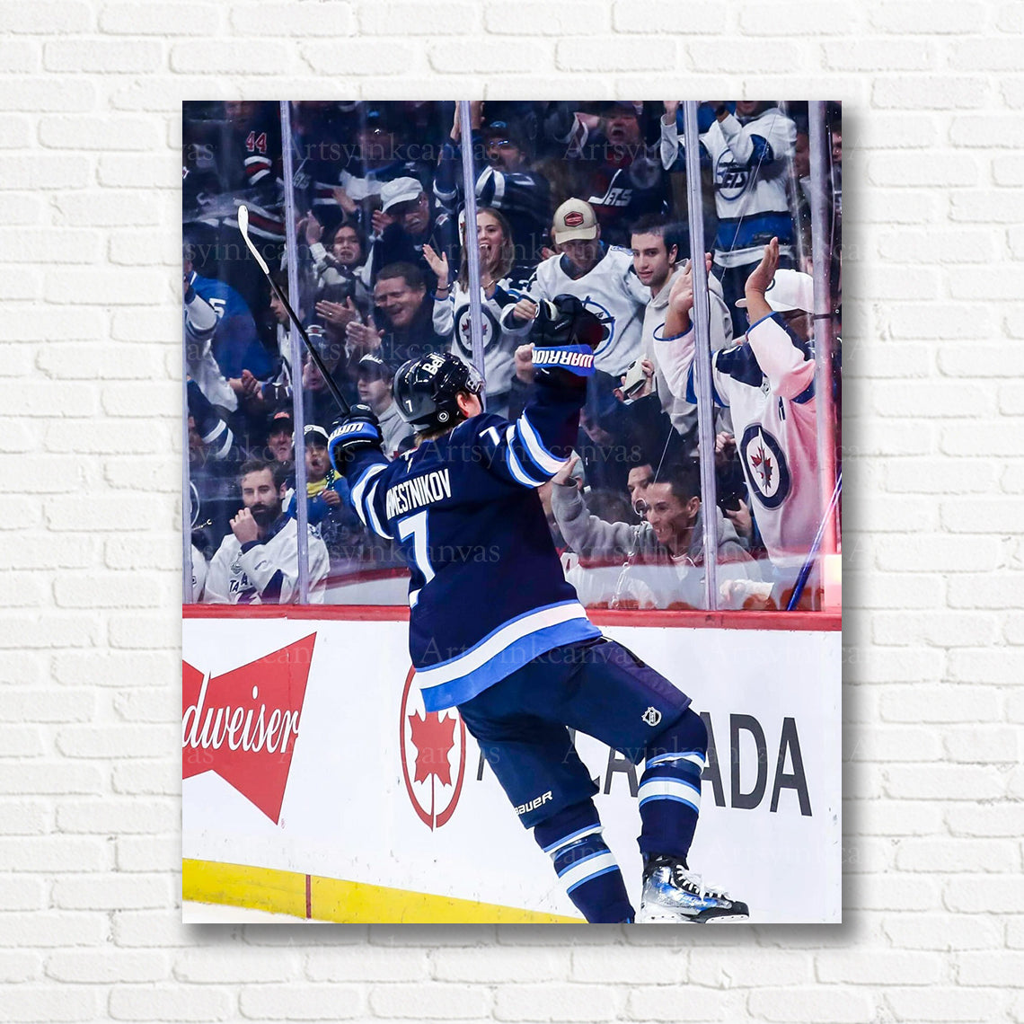 Vladislav Namestnikov Jets hockey canvas print