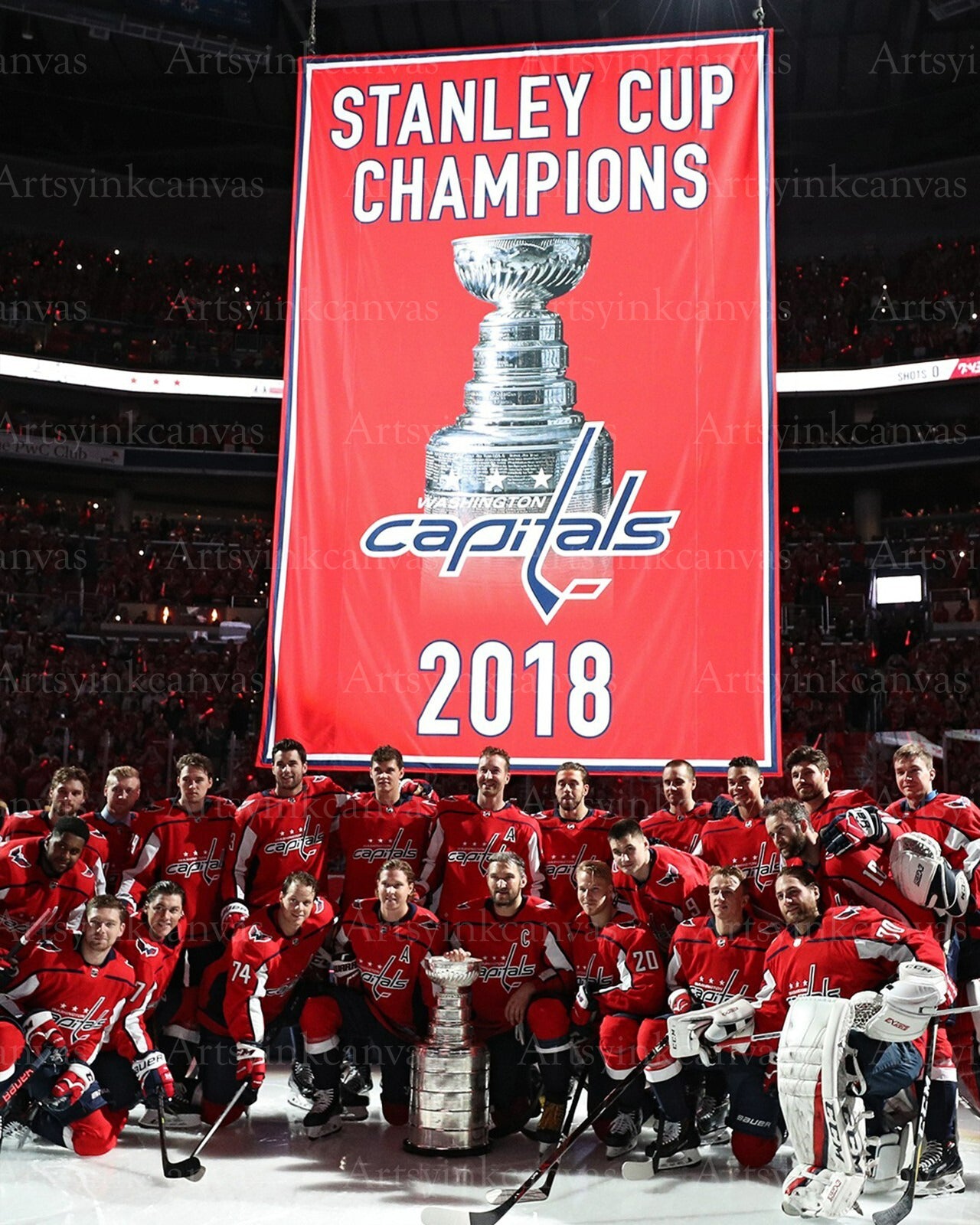 Washington Capitals 2018 Stanley Cup Champions canvas wall art