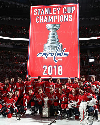 Washington Capitals 2018 Stanley Cup Champions canvas wall art