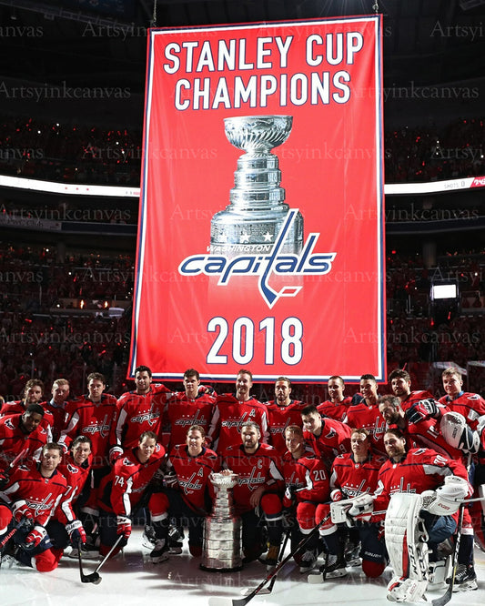 Washington Capitals 2018 Stanley Cup Champions canvas wall art