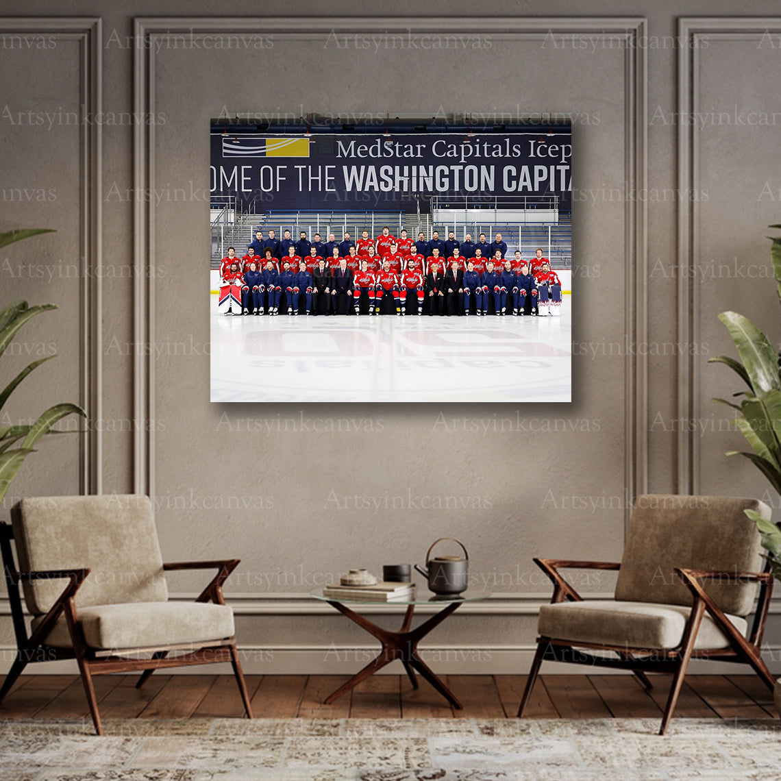 NHL team collector canvas art