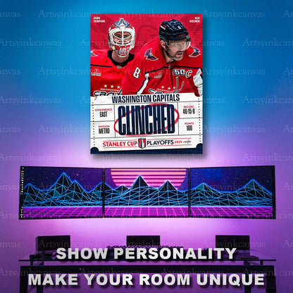 Washington Capitals postseason hockey artwork