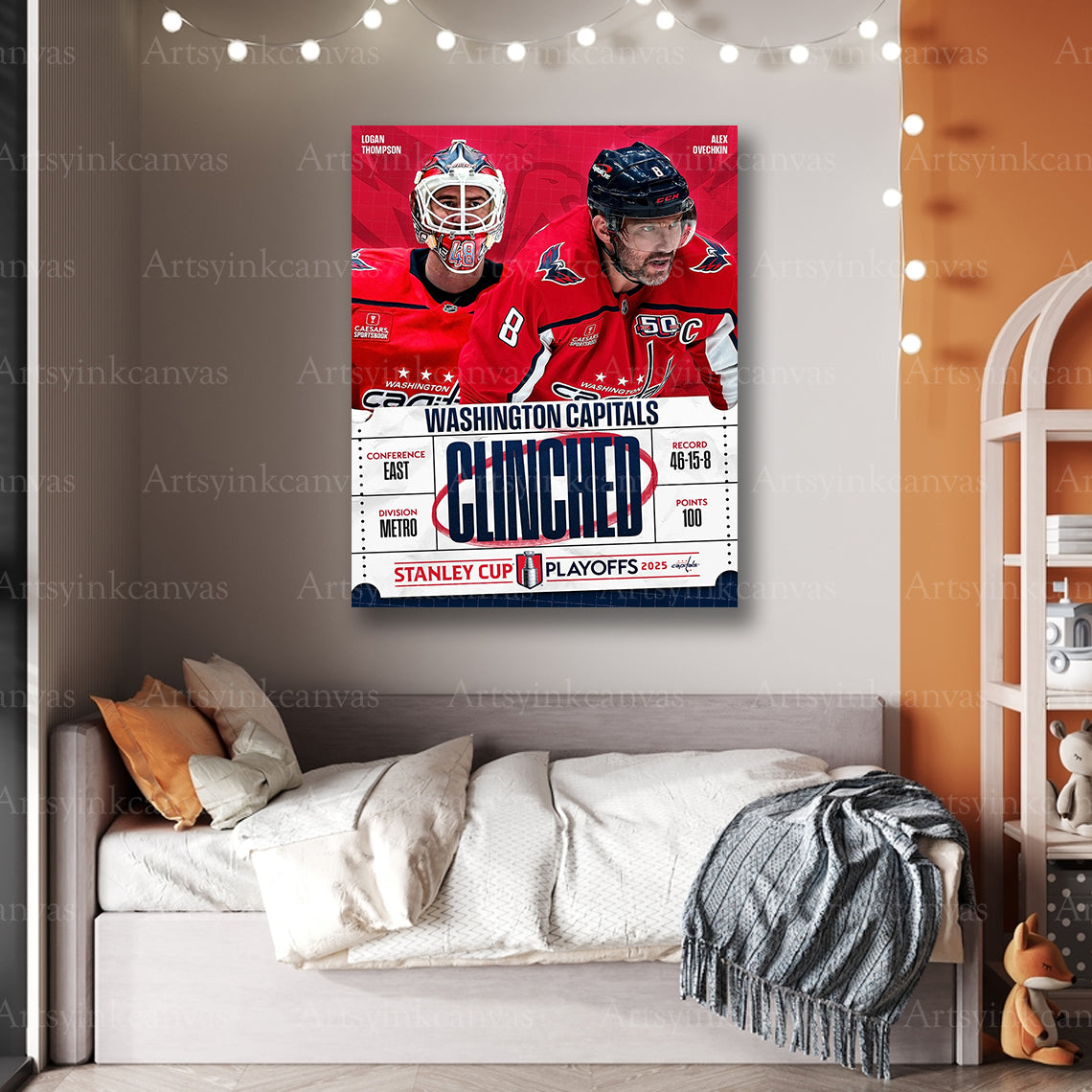 Premium Capitals playoff canvas print