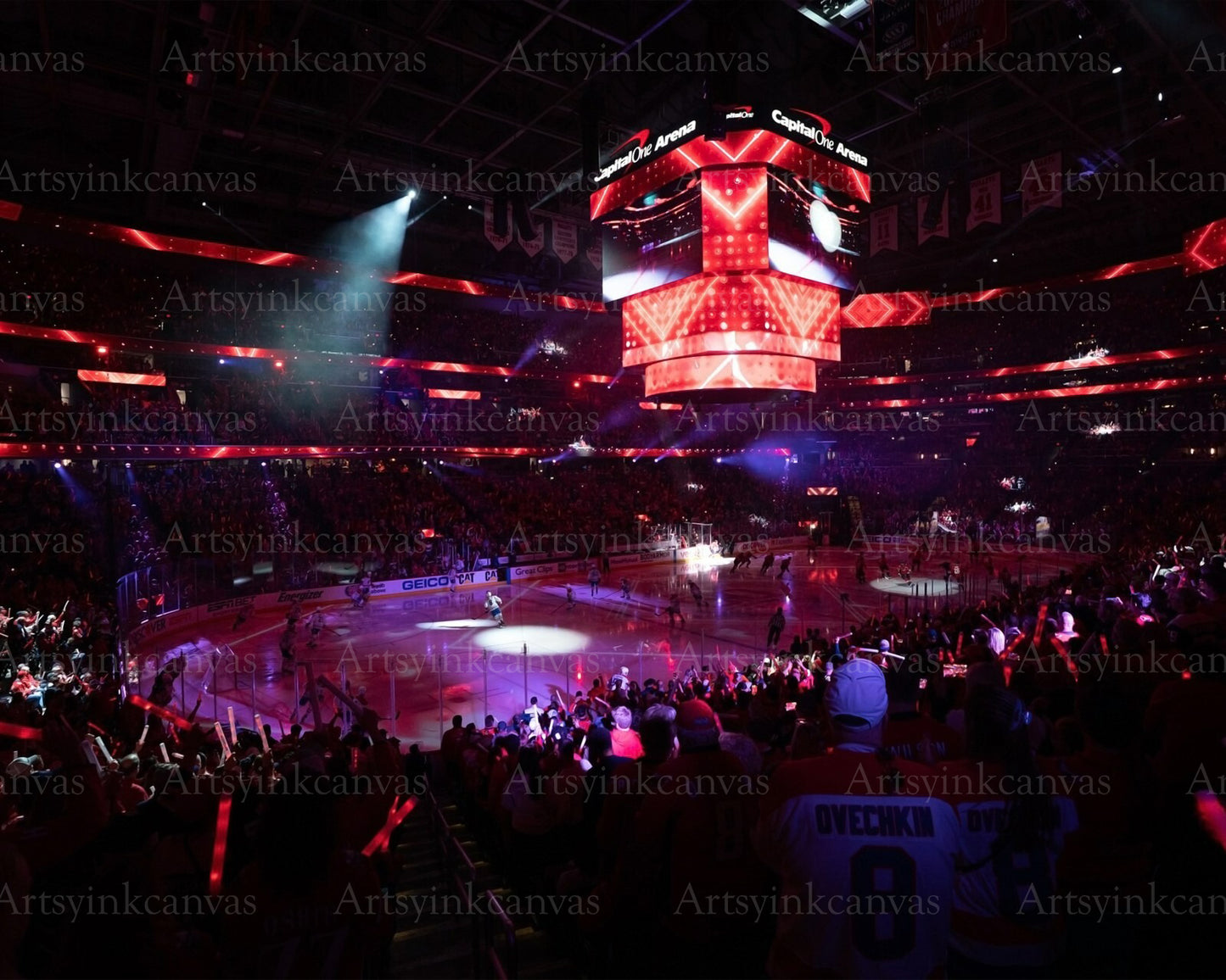 Washington Capitals Playoffs Capital One Arena canvas wall art