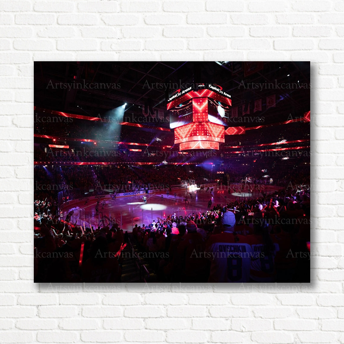 Capitals playoff game Capital One Arena canvas print
