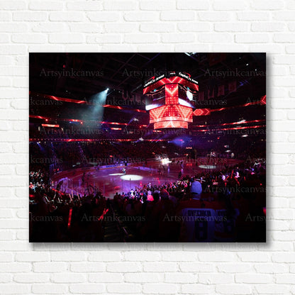 Capitals playoff game Capital One Arena canvas print