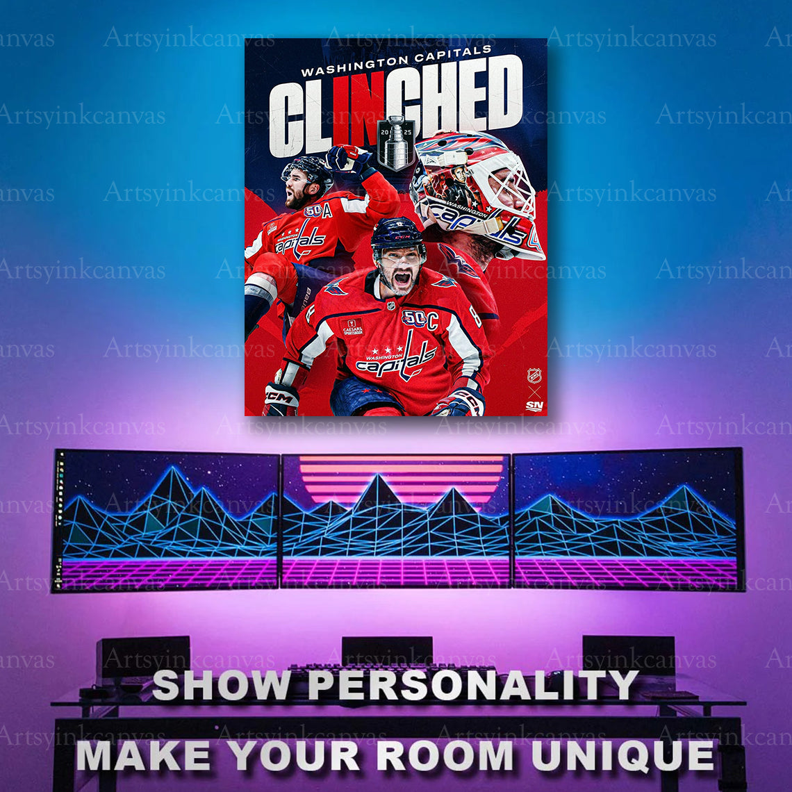 Capitals NHL playoffs clinched artwork