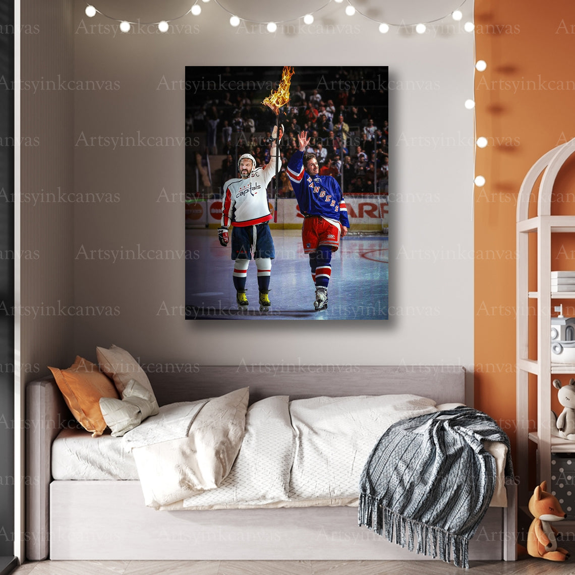 Premium NHL goal record canvas print