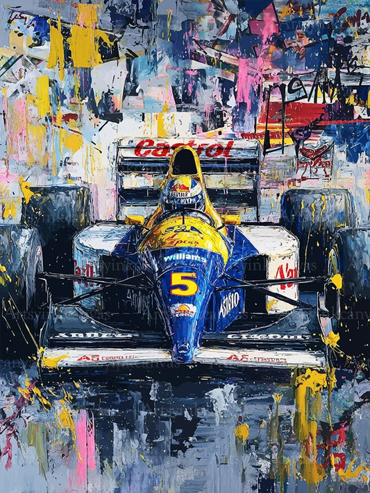 Williams FW16 Formula 1 racing canvas wall art