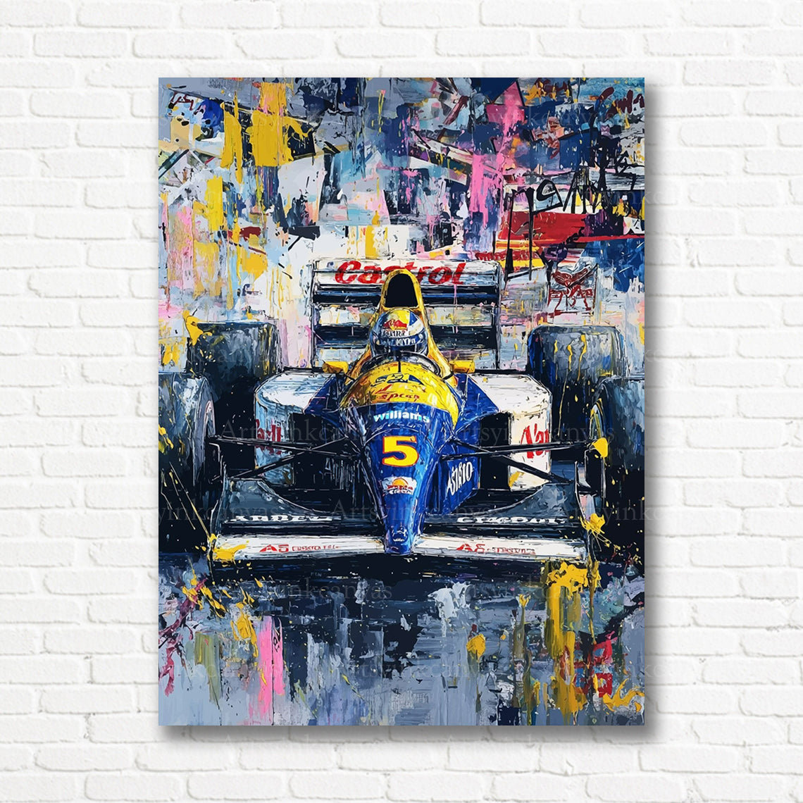 Williams FW16 F1 racing canvas print