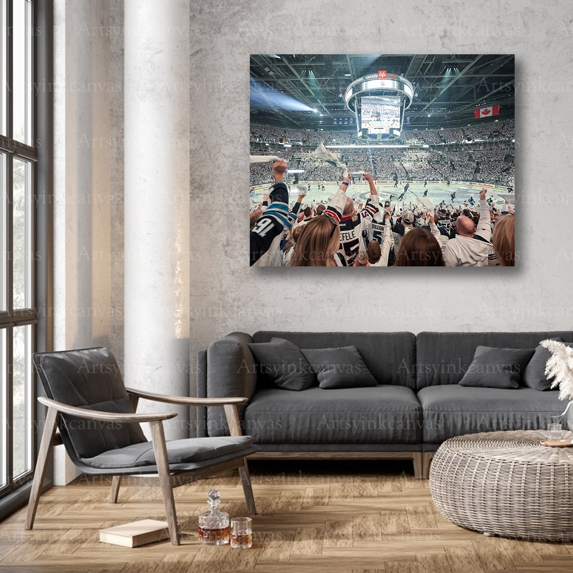 Winnipeg Jets playoff atmosphere wall decor