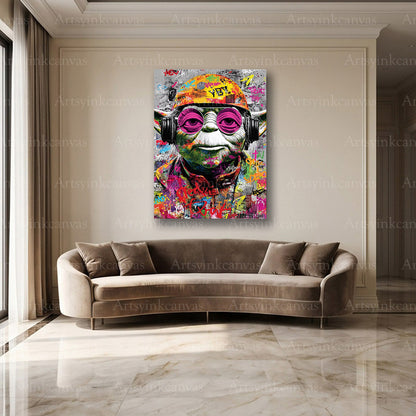 Yoda Jedi Master urban wall decor artwork