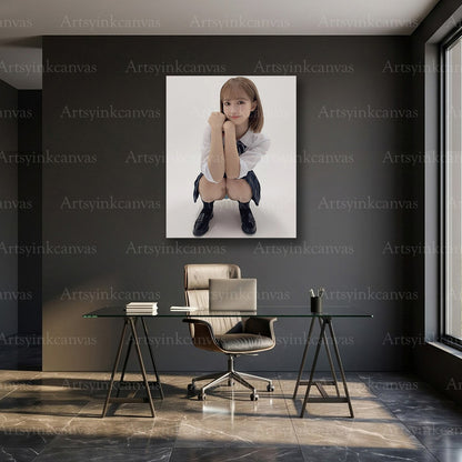 Yua Mikami fashion portrait canvas for modern home decor