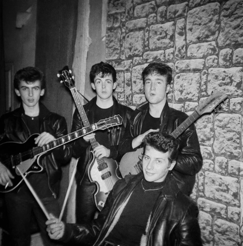 The Beatles Young Black & White Canvas Wall Art – Vintage Band Poster
