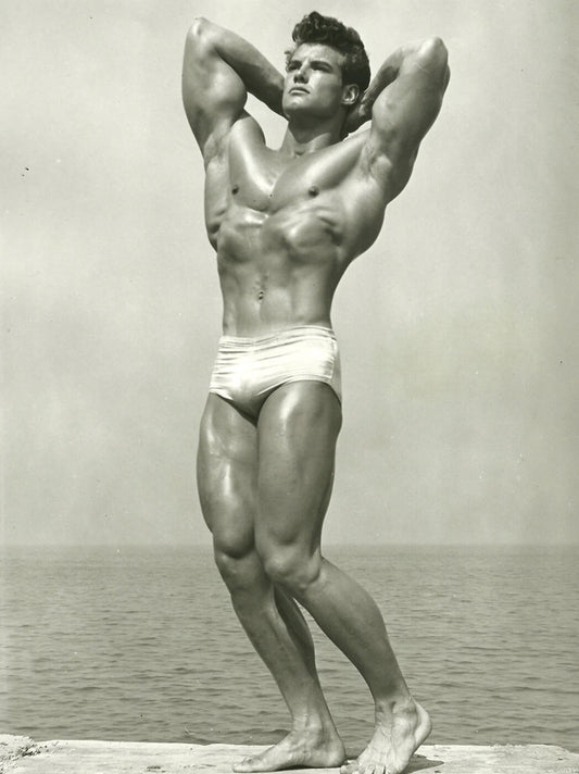 Steve Reeves Classic Physique Canvas Wall Art – Vintage Bodybuilding Icon Decor
