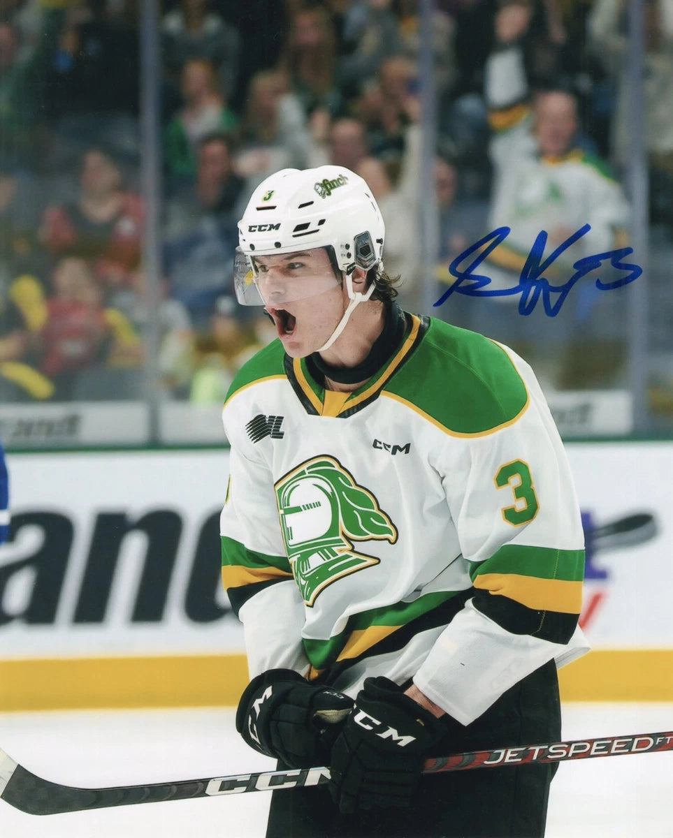 Sam Dickinson Signed-Style London Knights Canvas Print – Future Hockey Star | Signature Reproduction Wall Art