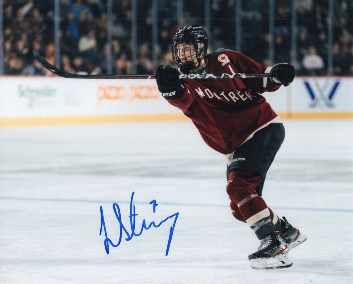 Laura Stacey Signed-Style Montreal PWHL Women's Hockey Canvas Wall Art | Signature Reproduction Print