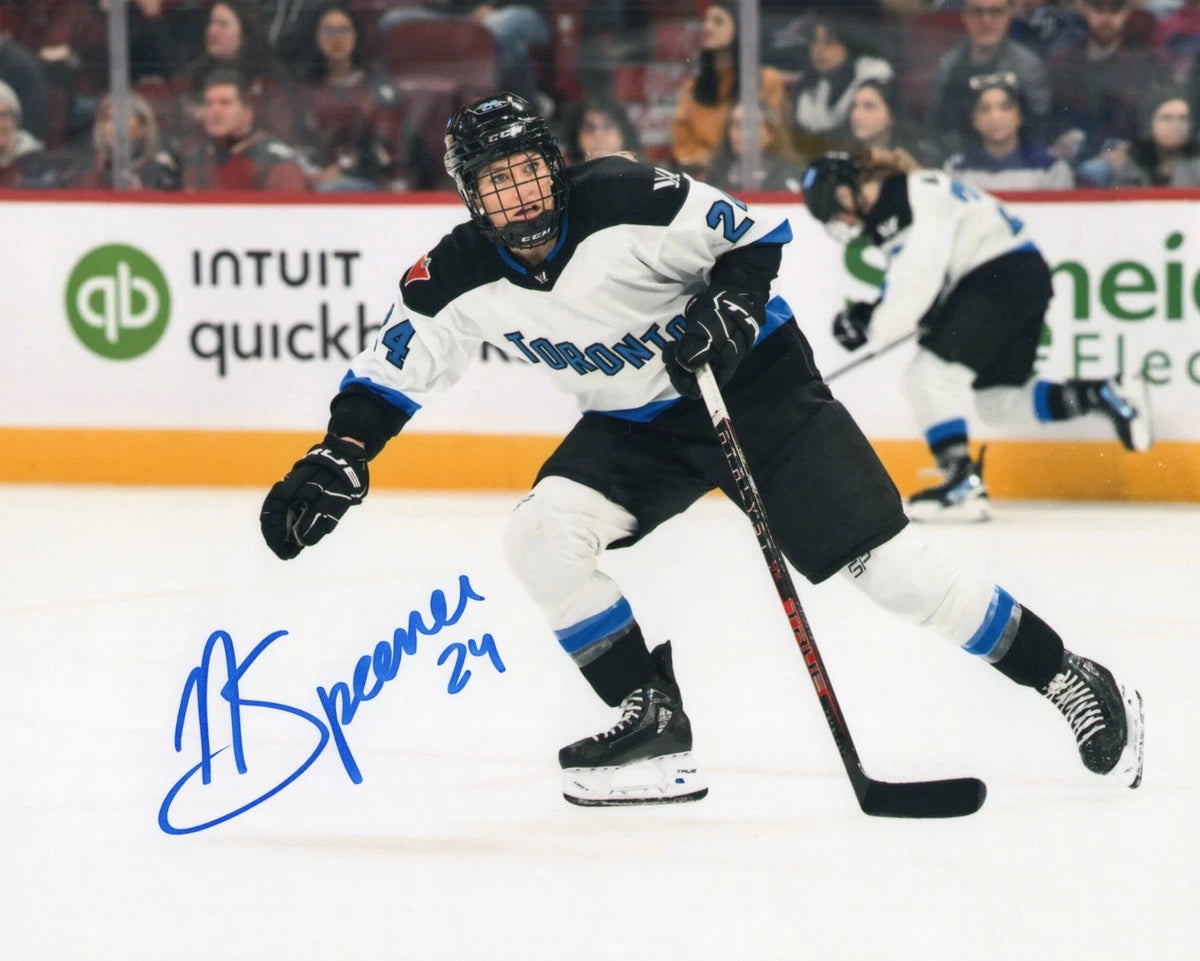 Natalie Spooner Signed-Style Women's Hockey Canvas Wall Art | Signature Reproduction Print