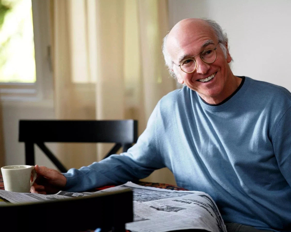 Larry David Classic Smile Canvas Wall Art – Comedy Legend Poster