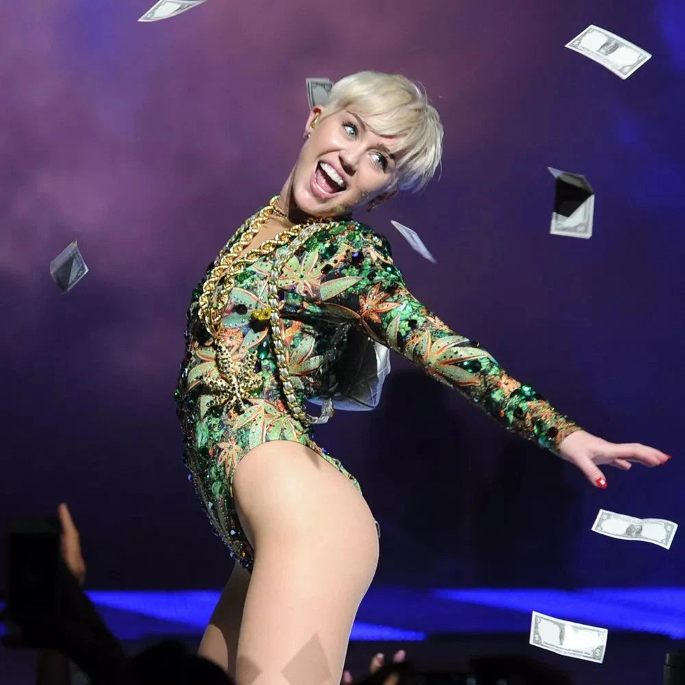 Miley Cyrus Pop Star Canvas Wall Art – Bold Money Aesthetic Poster