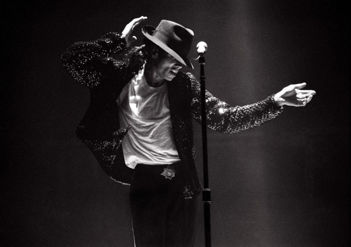 Michael Jackson Singing Cover Canvas Wall Art – Iconic Pop Legend Poster