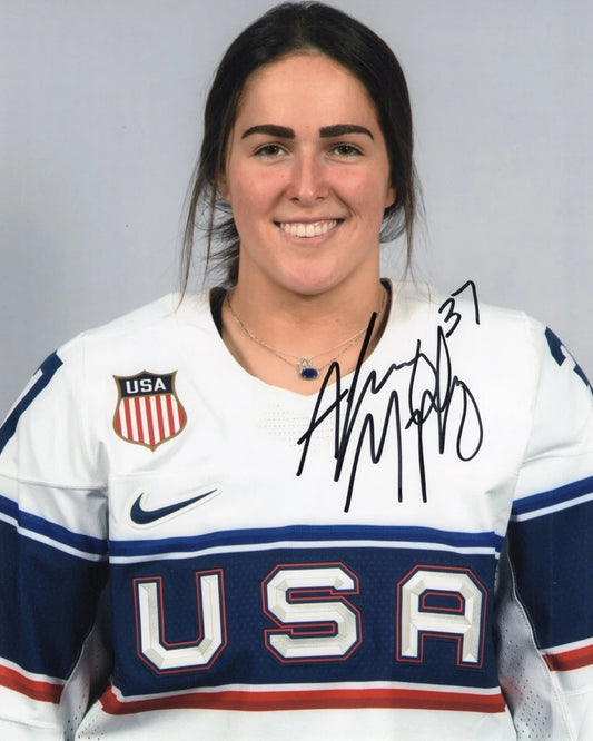 Abbey Murphy Signed-Style Team USA Women’s Hockey Canvas Wall Art | Signature Reproduction Print