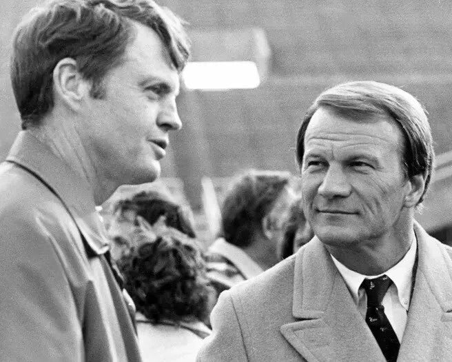Tom Osborne & Barry Switzer College Football Canvas Wall Art – NCAA Legends Decor