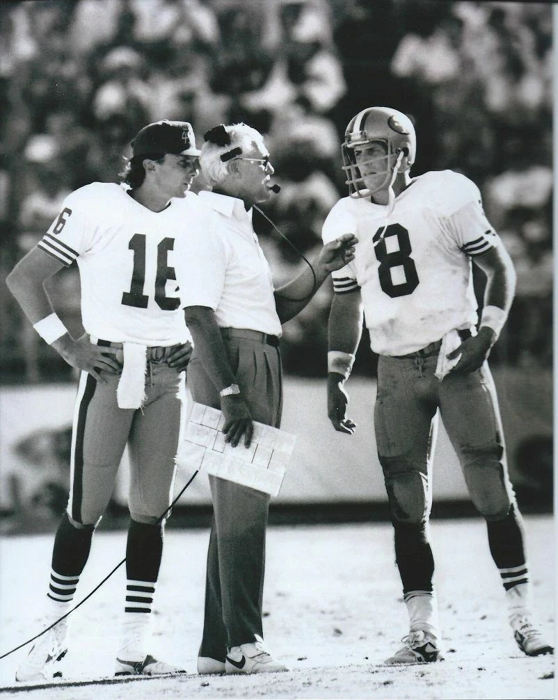 Bill Walsh San Francisco 49ers Canvas Wall Art – Black & White Legacy Poster