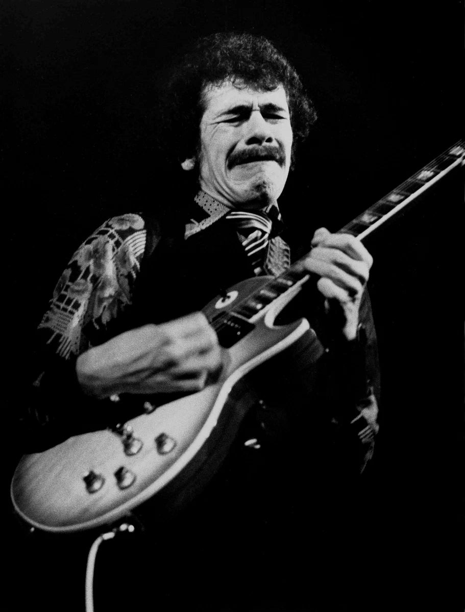 Carlos Santana 1972 Canvas Wall Art – Vintage Rock & Roll Guitar Legend Poster
