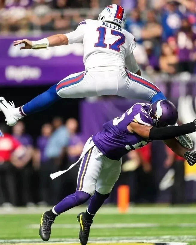 Josh Allen Buffalo Bills vs Baltimore Ravens Canvas Wall Art – NFL Rivalry Decor