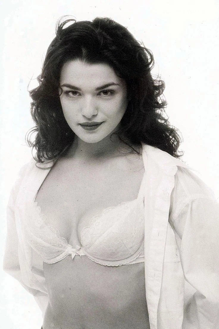 Rachel Weisz Black and White Canvas Wall Art – Elegant Fashion Aesthetic Poster