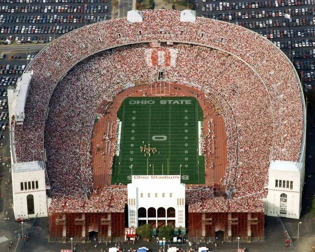 Ohio Stadium Horseshoe Ohio State Buckeyes Canvas Wall Art – College Football Stadium Decor
