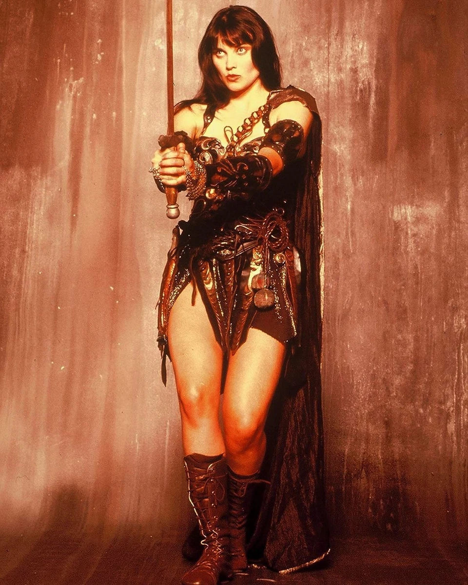Lucy Lawless as Xena Canvas Wall Art – The Warrior Princess Fantasy Poster