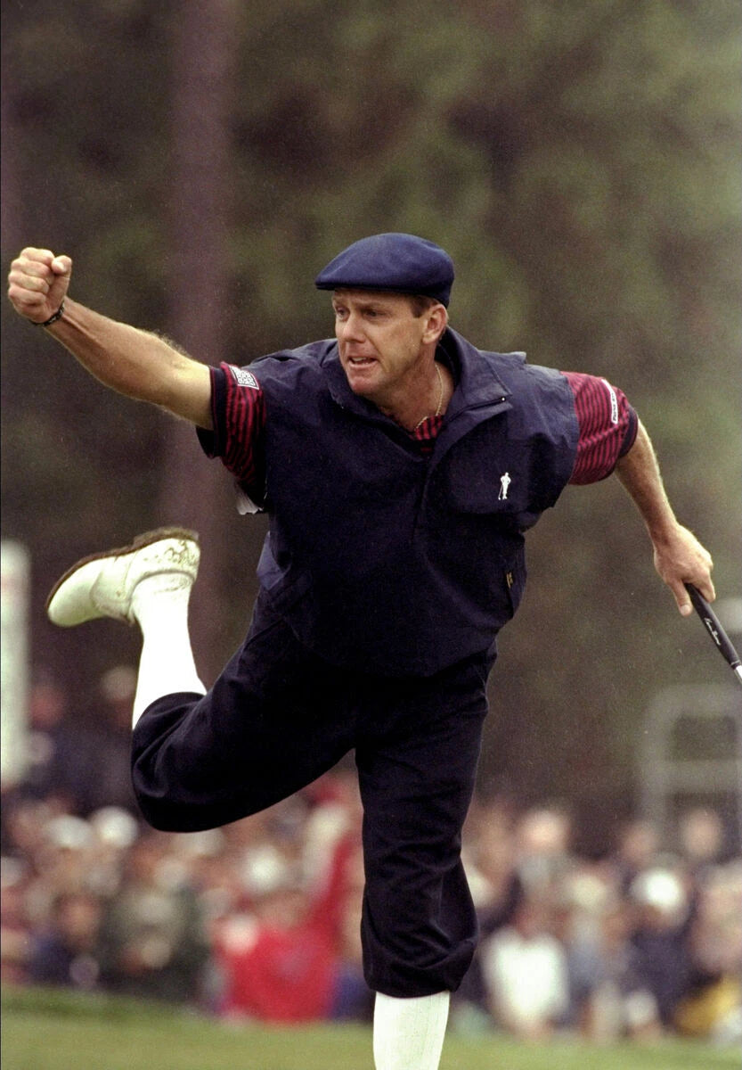 Payne Stewart Celebration Canvas Wall Art – Vintage Golf Legend Poster
