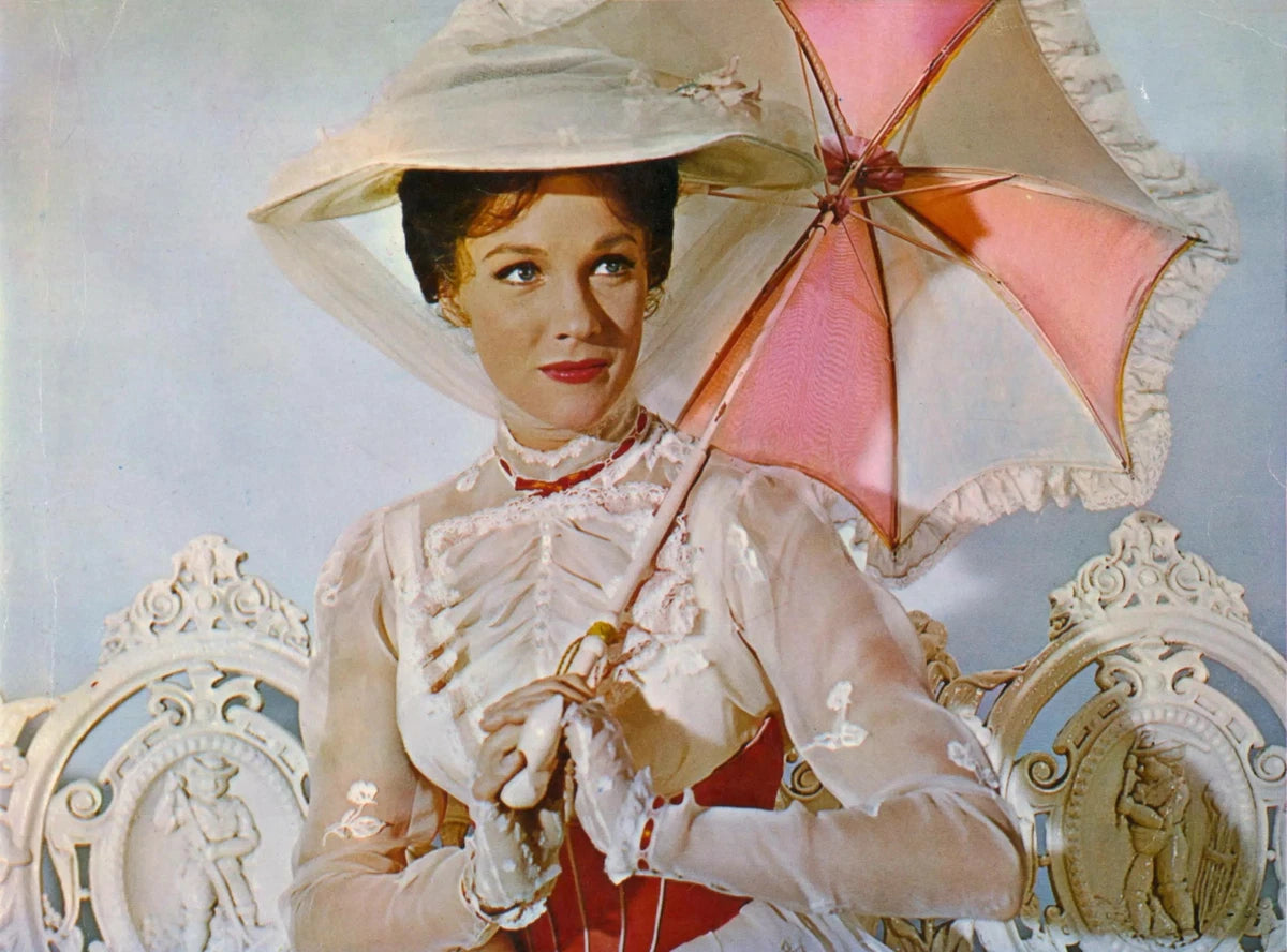 Julie Andrews as Mary Poppins Canvas Wall Art – Classic Disney Movie Poster