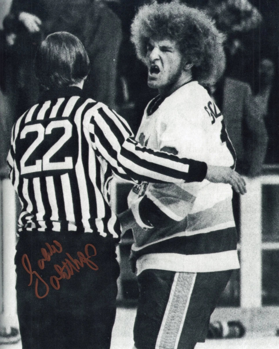 Goldie Goldthorpe "Ogie Ogilthorpe" Signed-Style Slap Shot Fight Canvas Wall Art | Signature Reproduction Print
