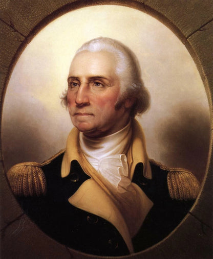 Portrait of George Washington Canvas Wall Art – Classic Historical Leader Painting